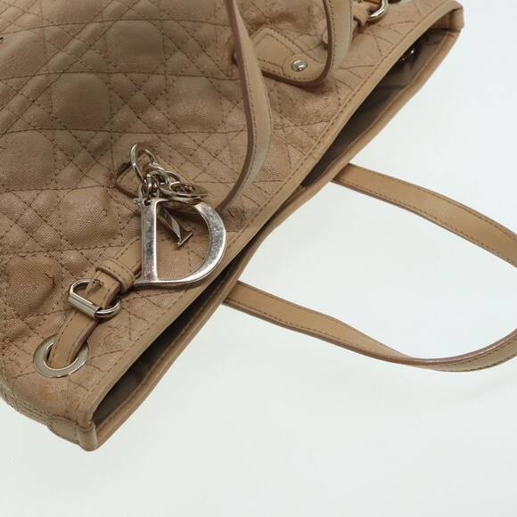 DIOR Lady DIOR Canage Hand Bag Coated Canvas Cream Vanilla - Picture 6 of 13